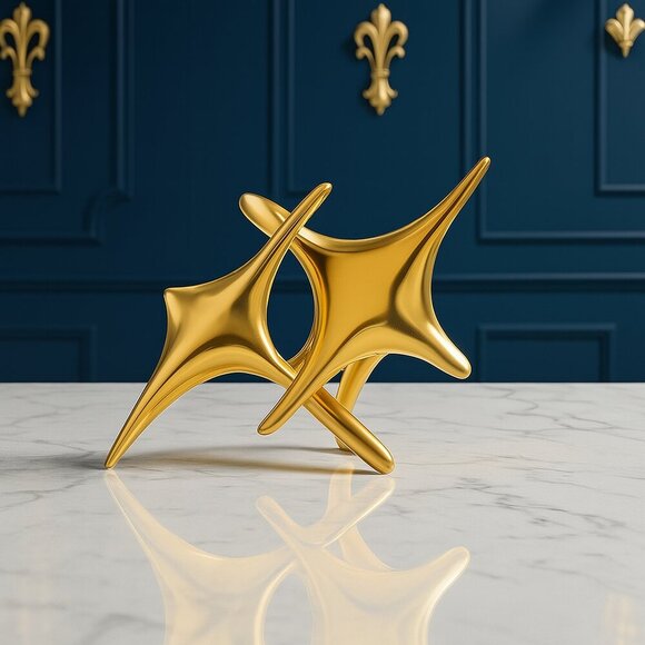 🆕 Celestial Starburst 18K Gold Plated Adjustable Ring | Sculptural | Futuristic - Picture 1 of 14